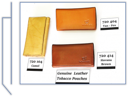 720  104  CAMEL   720  404 TAN-FOX  720  414  HAVANA  BROWN Tobacco pouches